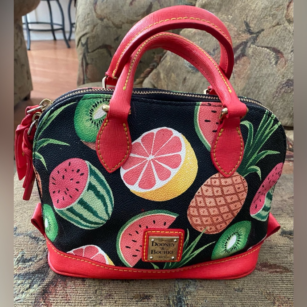 Dooney & Bourke Purse Tropical Fruit coated leather Beto Bitsy Bag
